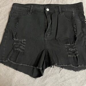 Shein high waist ripped shorts 2XL